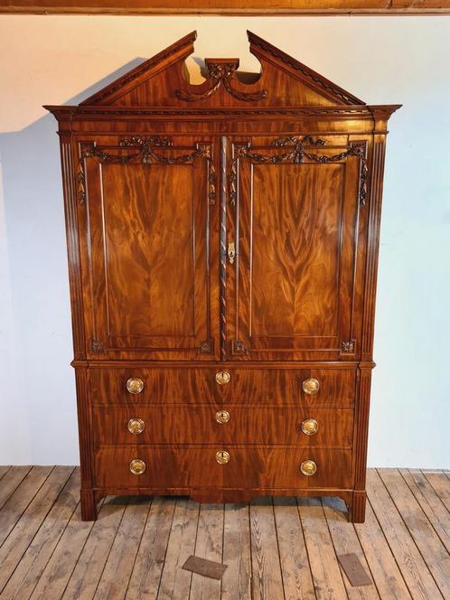 Kabinet, Kast, Louis XVI, Louis Seize, Mahonie, 1790-1810, Antiek en Kunst, Antiek | Meubels | Kasten, Ophalen