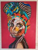 Portret van Afrikaanse vrouw, Antiek en Kunst, Kunst | Schilderijen | Modern, Ophalen
