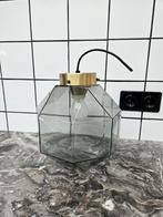 Vintage glashutte peill putzler hanglamp rookglas messing, Ophalen of Verzenden, Gebruikt, Minder dan 50 cm