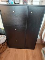 Zwarte schoenenkast met opbergruimte, Huis en Inrichting, Kasten | Schoenenkasten, Ophalen, Zo goed als nieuw, Modern
