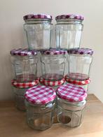 10 glazen potjes met deksels voor jam of kruiden, Huis en Inrichting, Keuken | Keukenbenodigdheden, Ophalen of Verzenden, Zo goed als nieuw