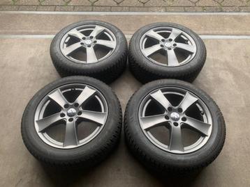 VW PASSAT T-ROC CADDY SKODA VELGEN + WINTERBANDEN 215 55 R17 beschikbaar voor biedingen