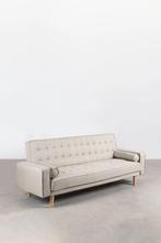 SKLUM Brion Sofa Bed (Beige) + new mattress topper, Ophalen of Verzenden, Zo goed als nieuw, Tweepersoons, Beige