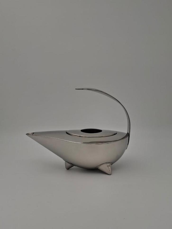 Naoko rvs 'Alladin' theepot, C. Jørgensen voor Bodum, 1980s, Antiek en Kunst, Kunst | Designobjecten, Ophalen of Verzenden