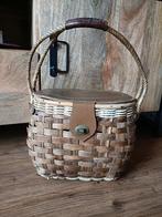Vintage rieten mand met deksel, Ophalen of Verzenden