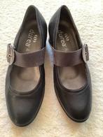 Prachtige zwart/grijs leer schoenen van Durea, 3 1/2(36,5)., Durea, Ophalen of Verzenden, Ballerina's, Zwart