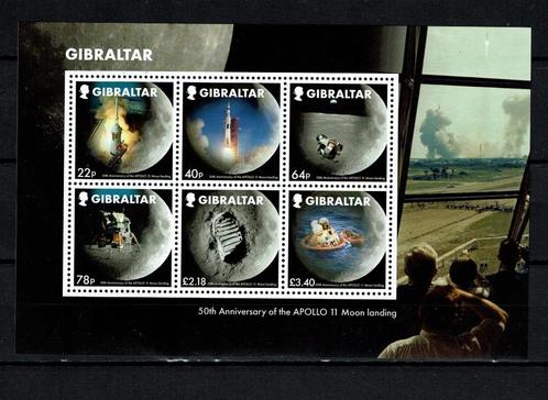 gibraltar 2019 pf blok apollo 11 ruimtevaart space, Postzegels en Munten, Postzegels | Thematische zegels, Postfris, Overige thema's