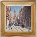 Louis Visser - Bloemstraat Amsterdam in de winter, Ophalen of Verzenden