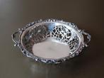 Zilveren mand met handvatten, ajour, 23 cm, 375 gram zilver, Antiek en Kunst, Verzenden, Zilver