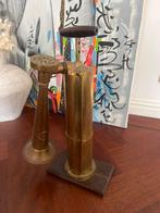 Antieke messing fietspomp, Ophalen