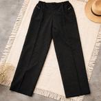 Zwarte casual broek met zilveren ritszakken, Zwart, Maat 46/48 (XL) of groter, Nieuw, Ophalen of Verzenden