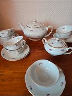 Vintage theeservies Czechoslovakia | floral & goud, Overige typen, Ophalen of Verzenden, Zo goed als nieuw, Overige stijlen