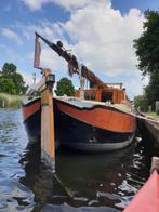 platbodem woonboot zeilboot motorboot14 m geen vaarbewijs, Watersport en Boten, 12 meter of meer, Diesel, Staal, Gebruikt
