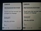 2 NS Tarieven boekjes uit 1969, Verzamelen, Spoorwegen en Tramwegen, Ophalen of Verzenden, Zo goed als nieuw, Trein, Boek of Tijdschrift