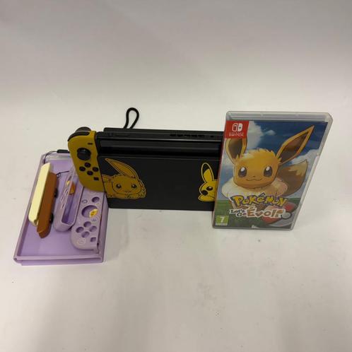Nintendo Switch Console Lets Go Pikachu Eevee + Pokemon Lets, Spelcomputers en Games, Spelcomputers | Nintendo Switch, Zo goed als nieuw