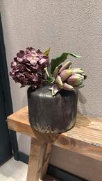 Prachtige sobere vaas met zijde bloemen, Ophalen of Verzenden, Nieuw