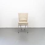 2x Montis Spica Stoel Crème/Wit Leder - RVS Frame, Niet ingevuld, Gebruikt, Wit, Niet ingevuld