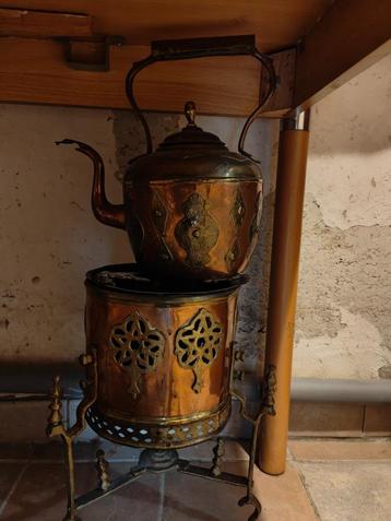 Vintage theeketel en rechaud uit Marokko beschikbaar voor biedingen