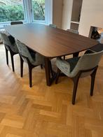 Poliform Italiaanse eettafel met 5 stoelen, Ophalen, 100 tot 150 cm, Zo goed als nieuw, Vijf personen of meer