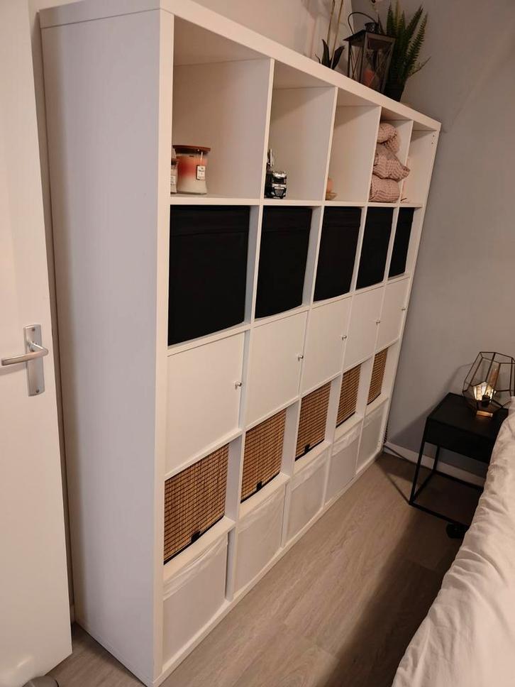 Ikea Kallax 5x5 vakken wit, Huis en Inrichting, Kasten | Boekenkasten, Gebruikt, 150 tot 200 cm, 150 tot 200 cm, 25 tot 50 cm