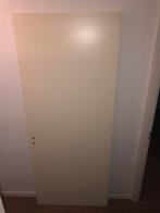 Crème binnendeur toilet/ douche rechtsdraaiend, 93x231.5cm, Doe-het-zelf en Verbouw, Deuren en Horren, Ophalen, Gebruikt, 80 tot 100 cm