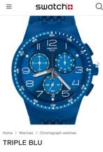 Swatch Triple Blu - Gloednieuw! Horloge, Sieraden, Tassen en Uiterlijk, Horloges | Heren, Kunststof, Polshorloge, Swatch, Nieuw