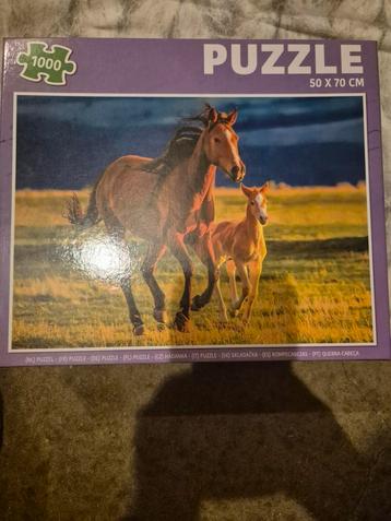 Legpuzzel 1000 stukjes - Paard met veulen beschikbaar voor biedingen