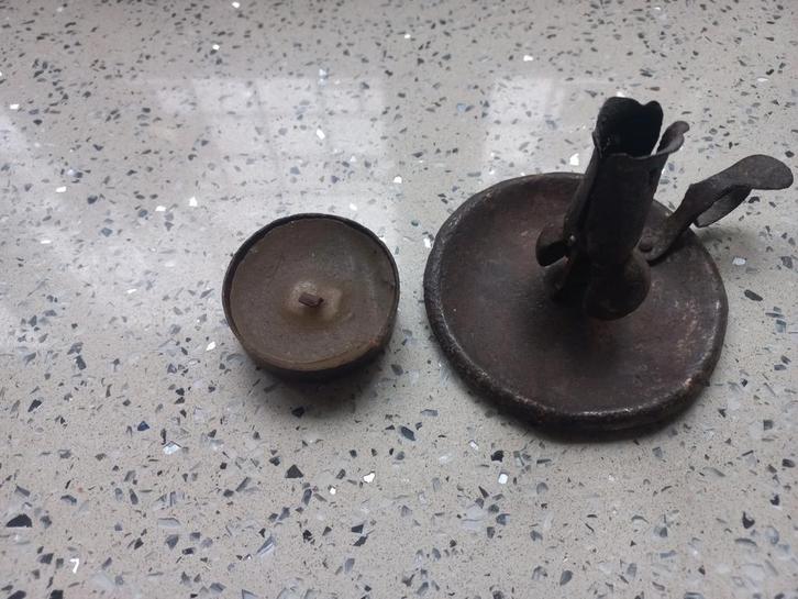 WO2 Duitse Bunker Kaarsenhouder & Waxinelicht, Verzamelen, Militaria | Tweede Wereldoorlog, Ophalen of Verzenden