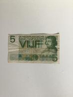 Vijf Gulden Biljet - Vondel, Ophalen of Verzenden, 5 gulden, Los biljet