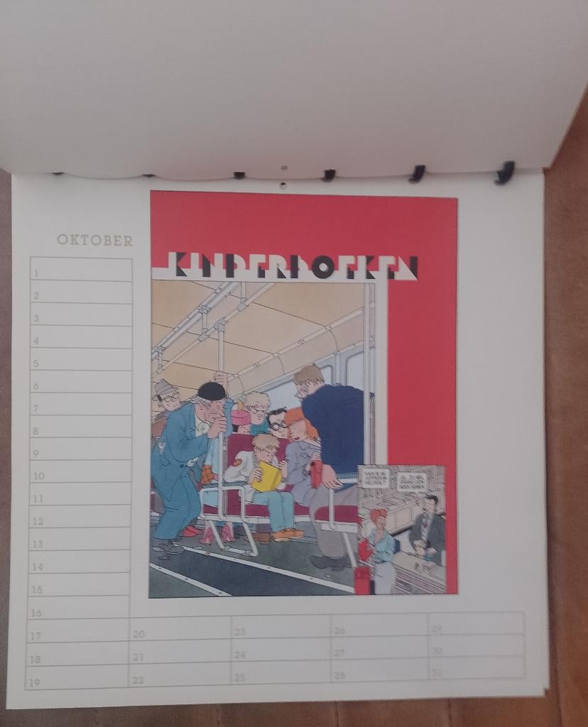 Verjaardagskalender Joost Swarte., Antiek en Kunst, Kunst | Litho's en Zeefdrukken, Ophalen of Verzenden