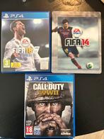 Ps4 fifa14 fifa18 COD ww2, Ophalen of Verzenden, Zo goed als nieuw, Vanaf 18 jaar