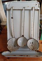 Brocante Emaille lepelrek, Antiek en Kunst, Antiek | Emaille, Ophalen of Verzenden