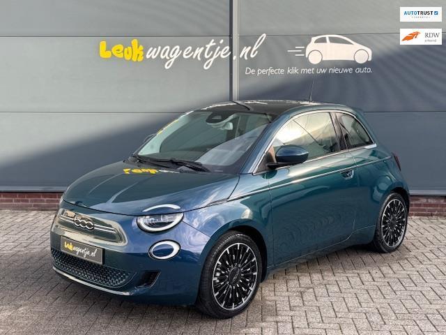Fiat 500 e La Prima 42 kWh *carplay *leder *pano *camera etc, Auto's, Fiat, Bedrijf, Te koop, 500E, ABS, Achteruitrijcamera, Adaptive Cruise Control