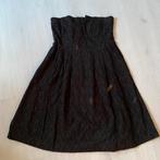 vintage VANILIA x Jan zwart kanten jurk mt 44 kan strapless, Verzenden, Gedragen, Maat 42/44 (L), Zwart