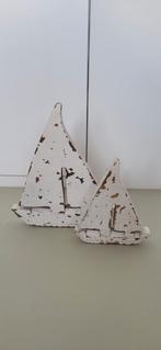 Houten Bootjes Decoratie - Whitewash, Ophalen of Verzenden, Gebruikt