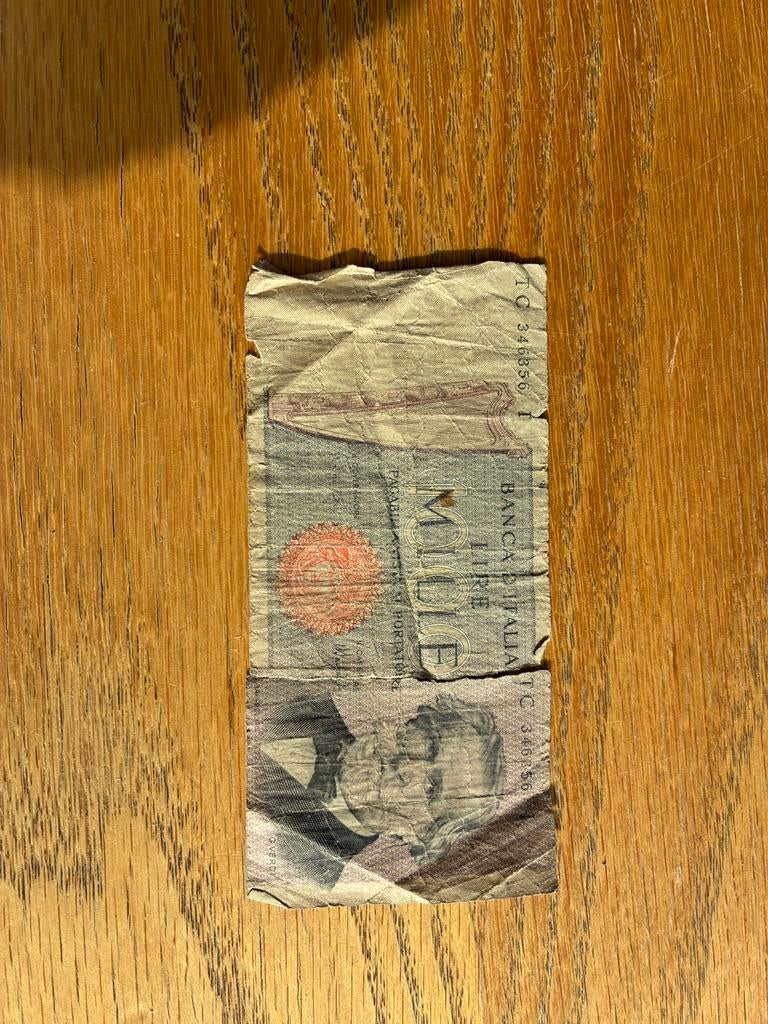 1000 lire biljet, Postzegels en Munten, Bankbiljetten | Europa | Niet-Eurobiljetten, Ophalen of Verzenden, Italië