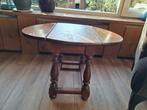 Vintage Eiken Hangoortafel / Gateleg Tafel, Huis en Inrichting, 45 tot 60 cm, Gebruikt, Vintage, Ovaal