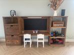 Mooie speeltafel met krijtbord en opberglades, Ophalen, Gebruikt