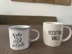 Twee leuke Gusta mokken, Huis en Inrichting, Keuken | Servies, Ophalen of Verzenden, Zo goed als nieuw, Overige stijlen, Kop(pen) en/of Schotel(s)