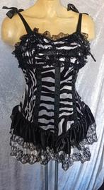 Mooie super leuk sexy zebra Jurkje / festival, Kleding | Dames, Maat 38/40 (M), Zwart, Nieuw, Ophalen of Verzenden