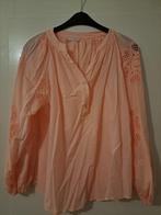 Mooie zalmkleurige blouse met broderie (44/46/XXL), Verzenden, Zo goed als nieuw, Maat 46/48 (XL) of groter, Roze