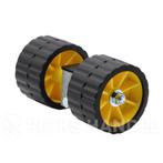 Rollenset met 2 gele kunststof rollen voor boottrailer, Watersport en Boten, Info@rickshandel.nl, Overige typen, Nieuw, Ricks Handelsonderneming