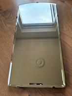 Oude spiegel op dik hout, Huis en Inrichting, Ophalen of Verzenden, Rechthoekig, Minder dan 50 cm, Minder dan 100 cm