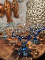 Ijscoupes 6 stuks ijsglazen gekleurde glazen, Glas of Glazen, Gebruikt, Ophalen of Verzenden, Glas