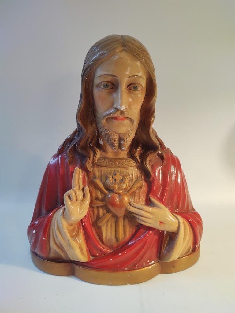 Groot Heilig hart beeld Jezus, Verzamelen, Religie, Gebruikt, Christendom | Katholiek, Beeld(je), Ophalen