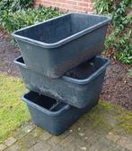 12 grote kunststof kweekbakken- bloembakken, Ophalen of Verzenden, Rond, Kunststof
