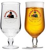 6  Birra Moretti Bierglazen 25 cl, Ophalen of Verzenden, Zo goed als nieuw, Glas of Glazen, Overige merken