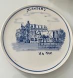 Delfts blauw bordje De Klanderij, Antiek en Kunst, Antiek | Wandborden en Tegels, Verzenden