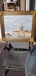 mooi wintergezicht, Antiek en Kunst, Kunst | Schilderijen | Klassiek, Ophalen