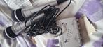 Microfoon set met karaoke adapter, Ophalen of Verzenden, Gebruikt, Microfoon(s)